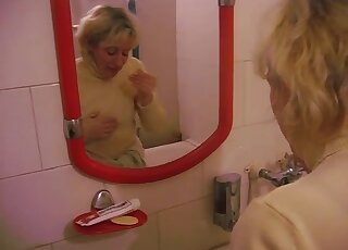 Aesthetic philander swallows a huge dick of a trained dog