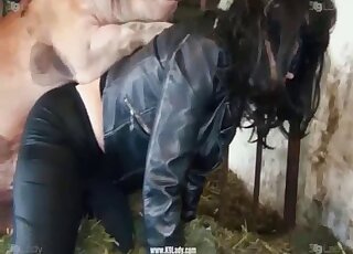 Sweet pig is getting fucked in the doggy style