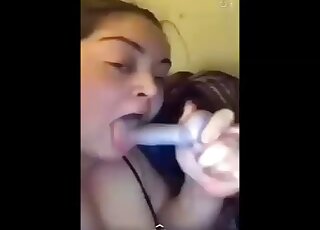 Chubby zoophile cannot stop sucking dog dicks