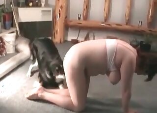 Bedroom scene with a chubby amateur